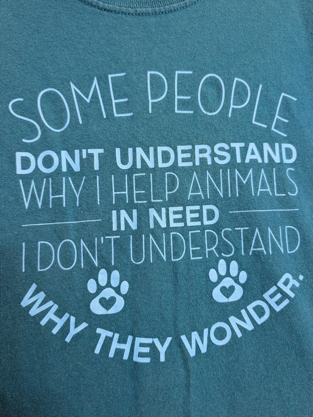 Animal Rescue Graphic Tee “Why They Wonder” Shirt Size 2XL